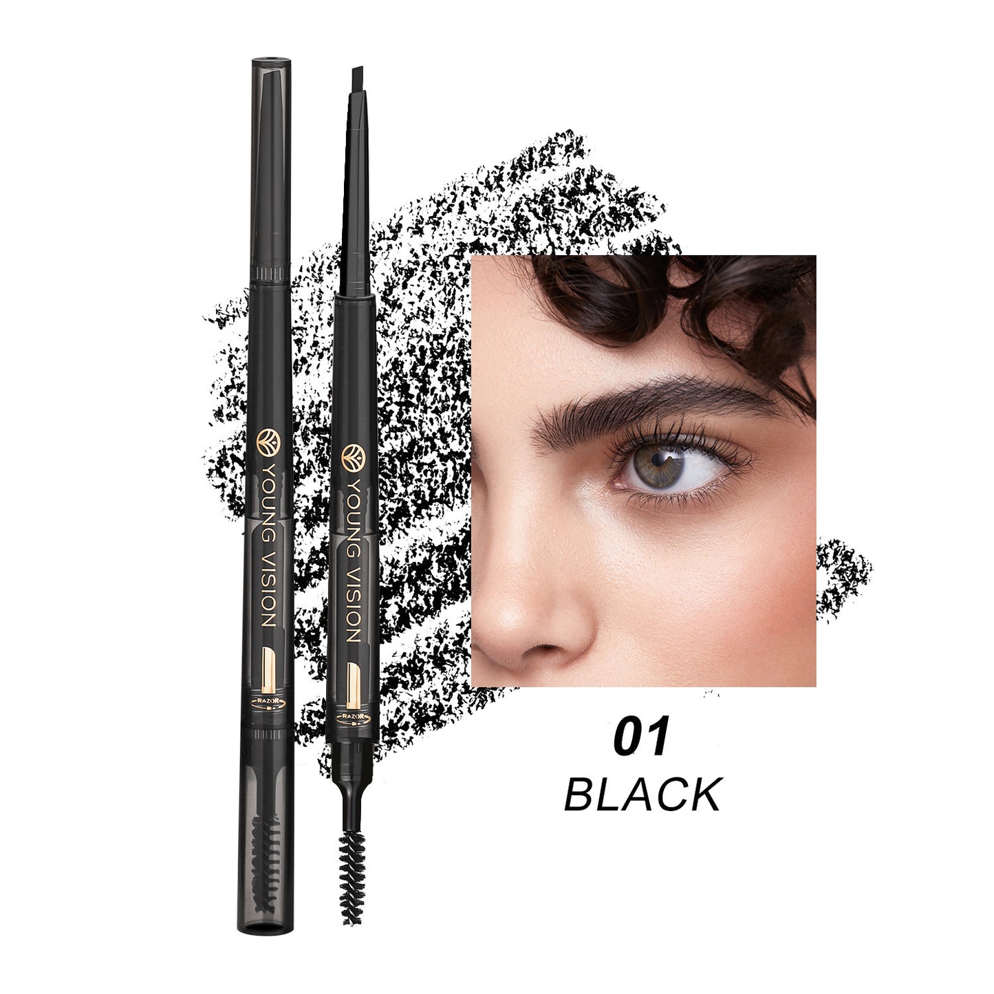 Le crayon à sourcils Fog Sense Three In One est un produit de maquillage innovant conçu pour offrir des sourcils parfaitement définis et naturels.