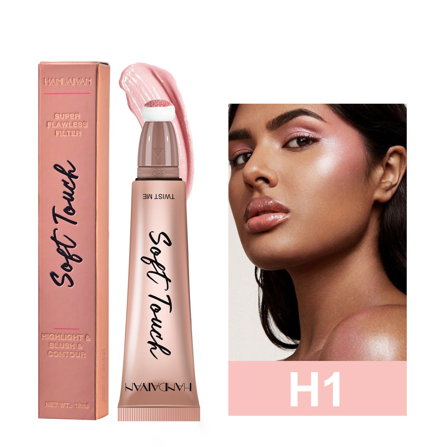 Soft Touch Highlighter – Éclat Luxueux et Lumineux