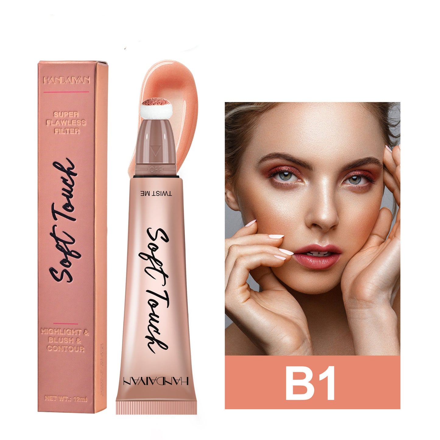 Soft Touch Highlighter – Éclat Luxueux et Lumineux