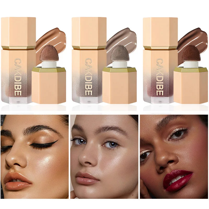 Waterproof Contouring Full Coverage Concealing Liquid V-face Shaping Contour Foundation Cream for Face Makeup Cosmetics