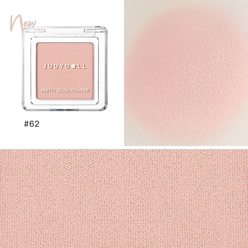 New Texture! Judydoll Cream Blush Silky Monochrome Blush Nude Makeup Apricot Roasted Natural Brighten Skin Tone Makeup Palette