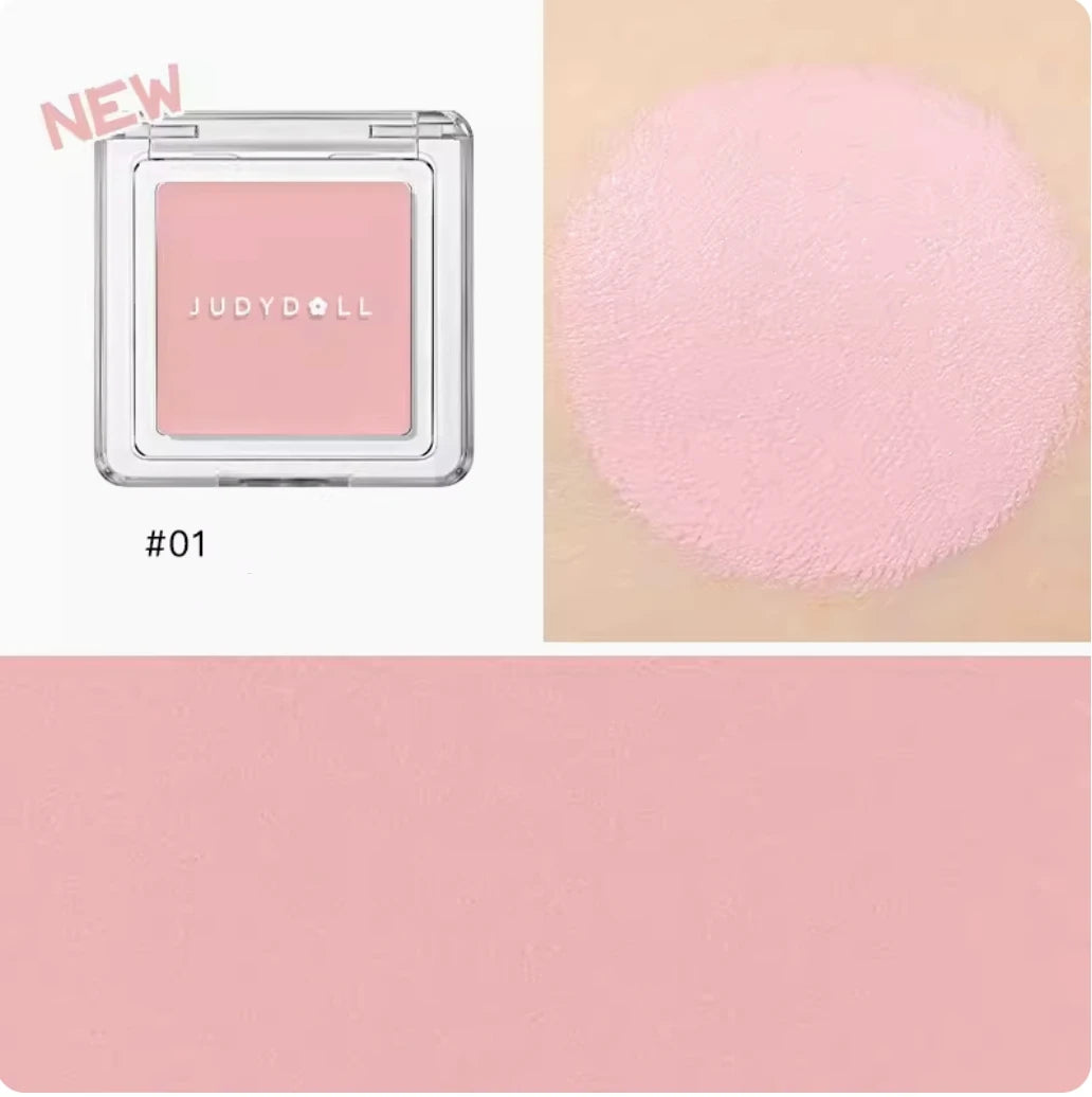 New Texture! Judydoll Cream Blush Silky Monochrome Blush Nude Makeup Apricot Roasted Natural Brighten Skin Tone Makeup Palette