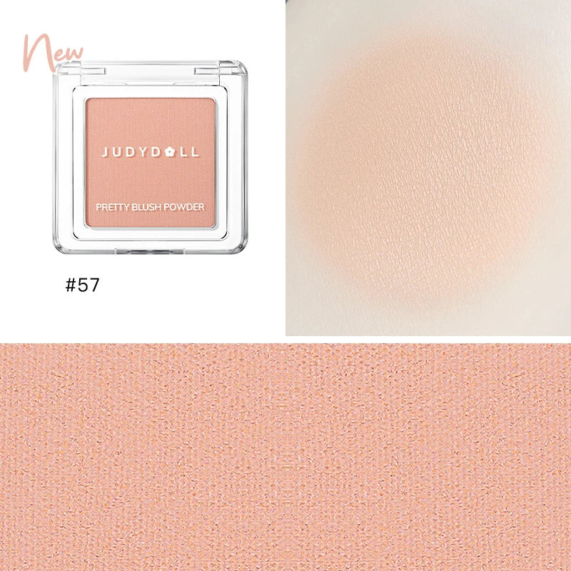 New Texture! Judydoll Cream Blush Silky Monochrome Blush Nude Makeup Apricot Roasted Natural Brighten Skin Tone Makeup Palette