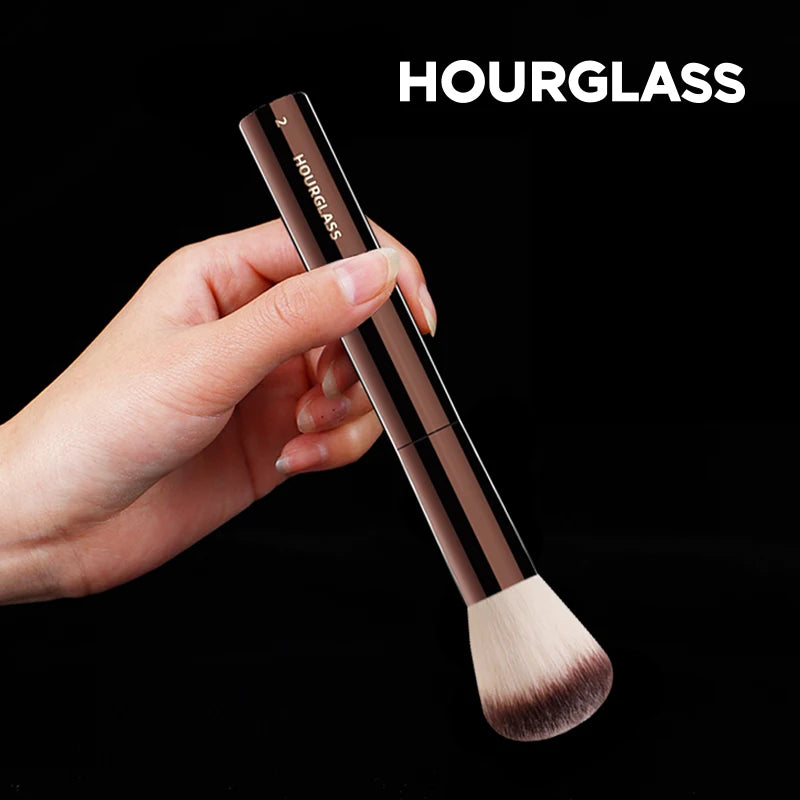 Hourglass Makeup Brush- No.2 Foundation/ Blush Brush Soft and Skin-friendly Fiber Hair Fashion Design Single Face Brush