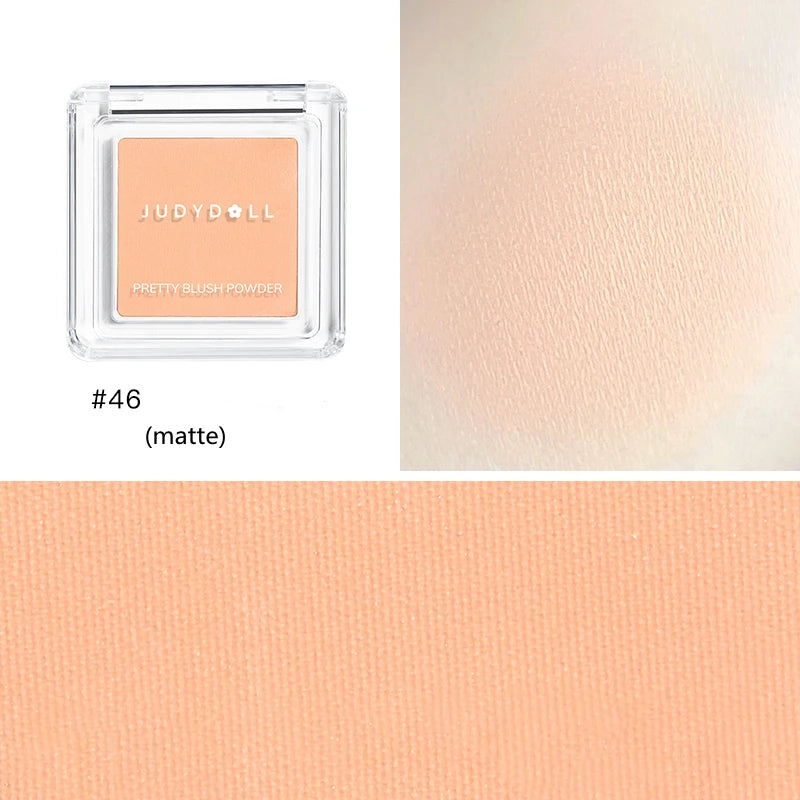 New Texture! Judydoll Cream Blush Silky Monochrome Blush Nude Makeup Apricot Roasted Natural Brighten Skin Tone Makeup Palette