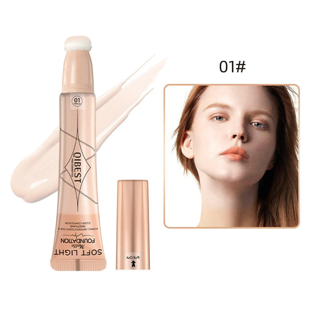 Fond de teint liquide QIBEST - Waterproof, longue tenue, contrôle de l'huile, couvrance de l'acné, crème de base maquillage, hydratant, matifiant, correcteur - 4 couleurs