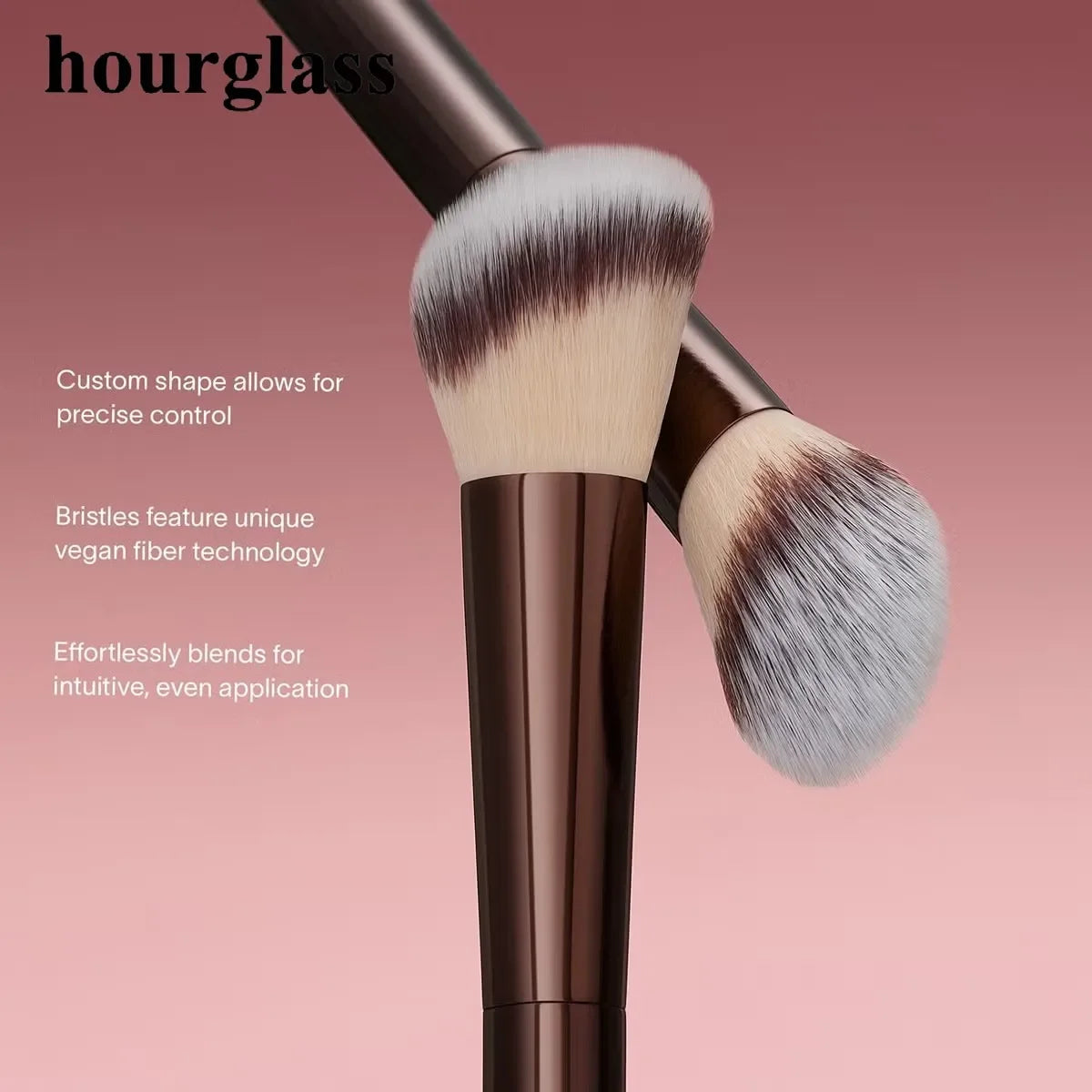 Hourglass No. 15 Blush Brush Angled Blush Stippling Brush Cheeks Cream and Liquid Blushes Makeup Brush Cream Blush Makeup Tool