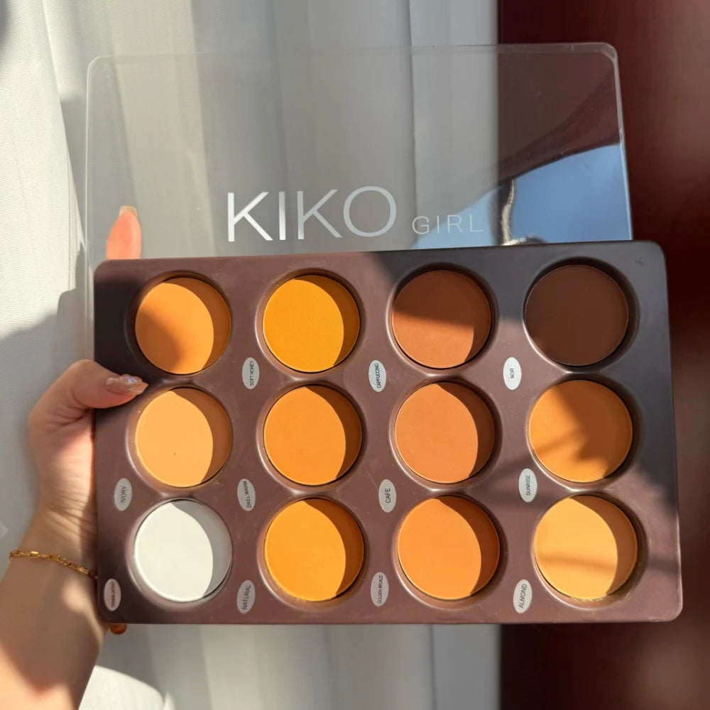 Hot sale 12 Colors Kiko Make Up Contour Palette Face BronzerMake Up Highlight Face Sculpting Matte Contour Palette