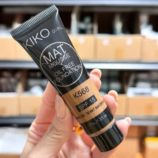 Fond de teint liquide Kiko - Crème pour le visage, correcteur mat, base de maquillage pour femmes, étanche et longue tenue