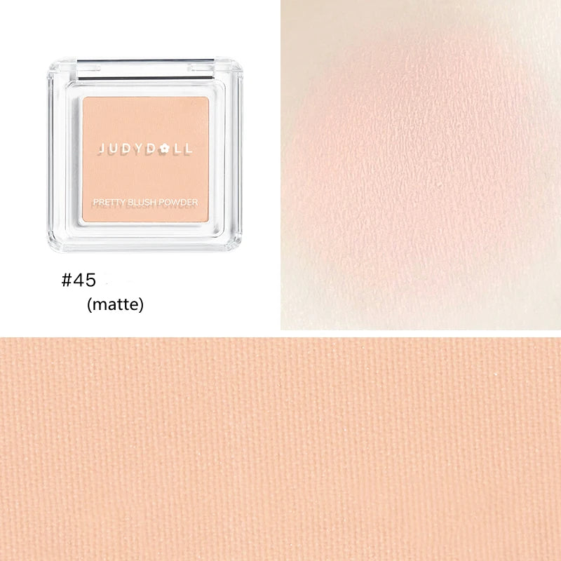 New Texture! Judydoll Cream Blush Silky Monochrome Blush Nude Makeup Apricot Roasted Natural Brighten Skin Tone Makeup Palette