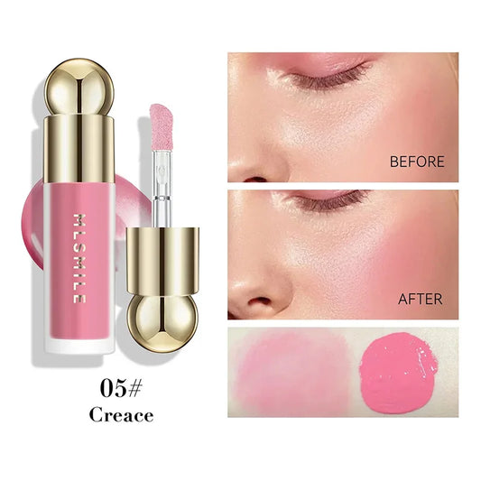 Nouveau blush liquide pour les joues – Blush nourrissant pour le visage sous forme de gel-crème, pour les joues. Stick de maquillage avec éponge intégrée.