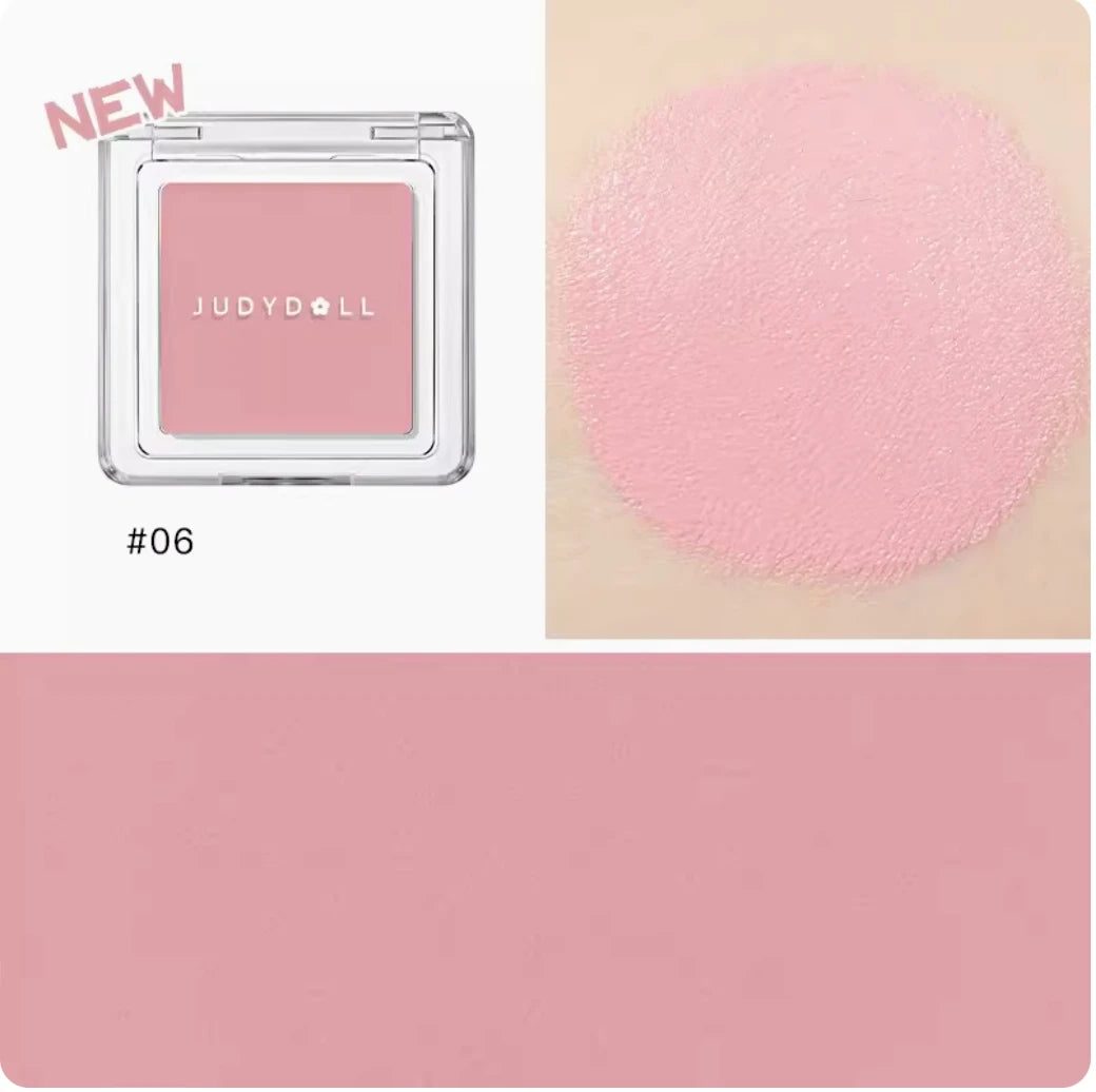 New Texture! Judydoll Cream Blush Silky Monochrome Blush Nude Makeup Apricot Roasted Natural Brighten Skin Tone Makeup Palette