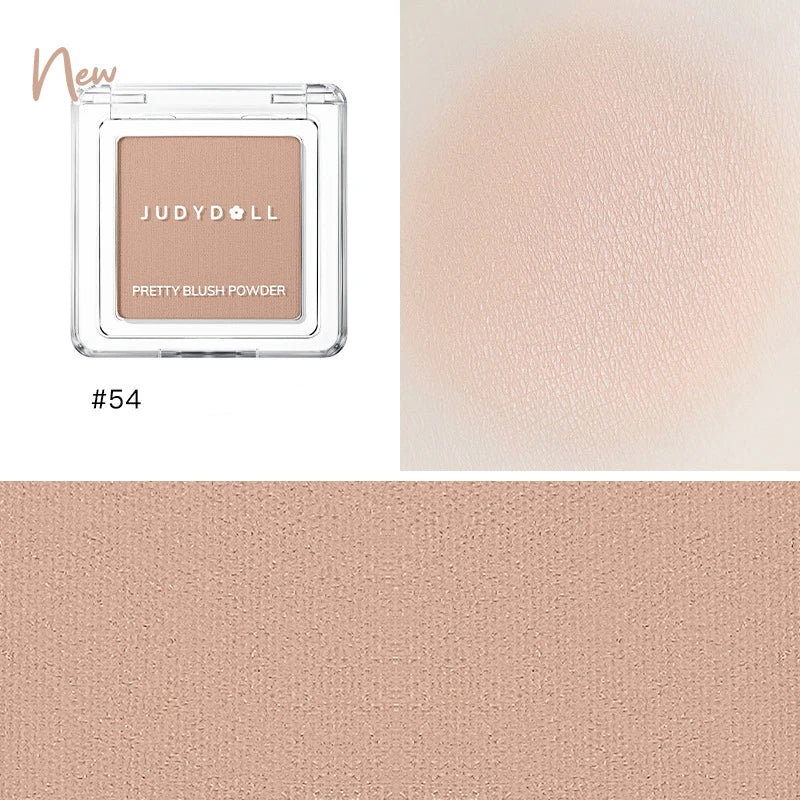 New Texture! Judydoll Cream Blush Silky Monochrome Blush Nude Makeup Apricot Roasted Natural Brighten Skin Tone Makeup Palette