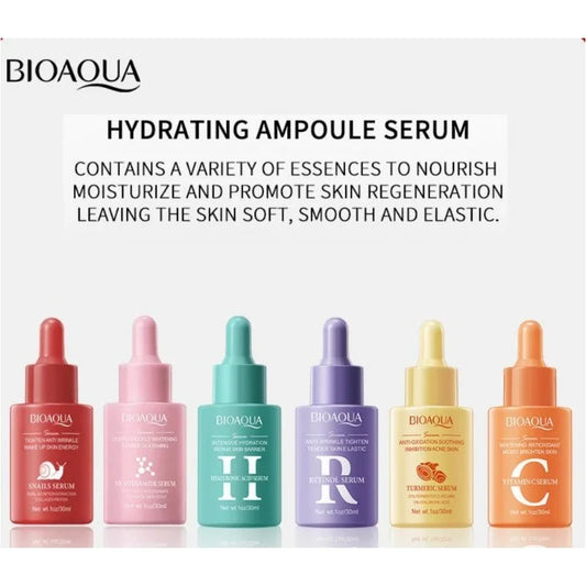 BIOAQUA  Ensemble Sérum hydratant pour le visage de 30 ml avec rétinol, niacinamide, acide hyaluronique, essence de vitamine C, soin nourrissant pour la peau