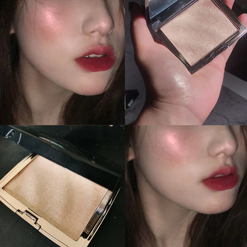 GUICAMI Nouvelle Palette de Maquillage Illuminateur Poudre Scintillante Highlighter Base Illuminateur Visage Contour Bronzer Doré