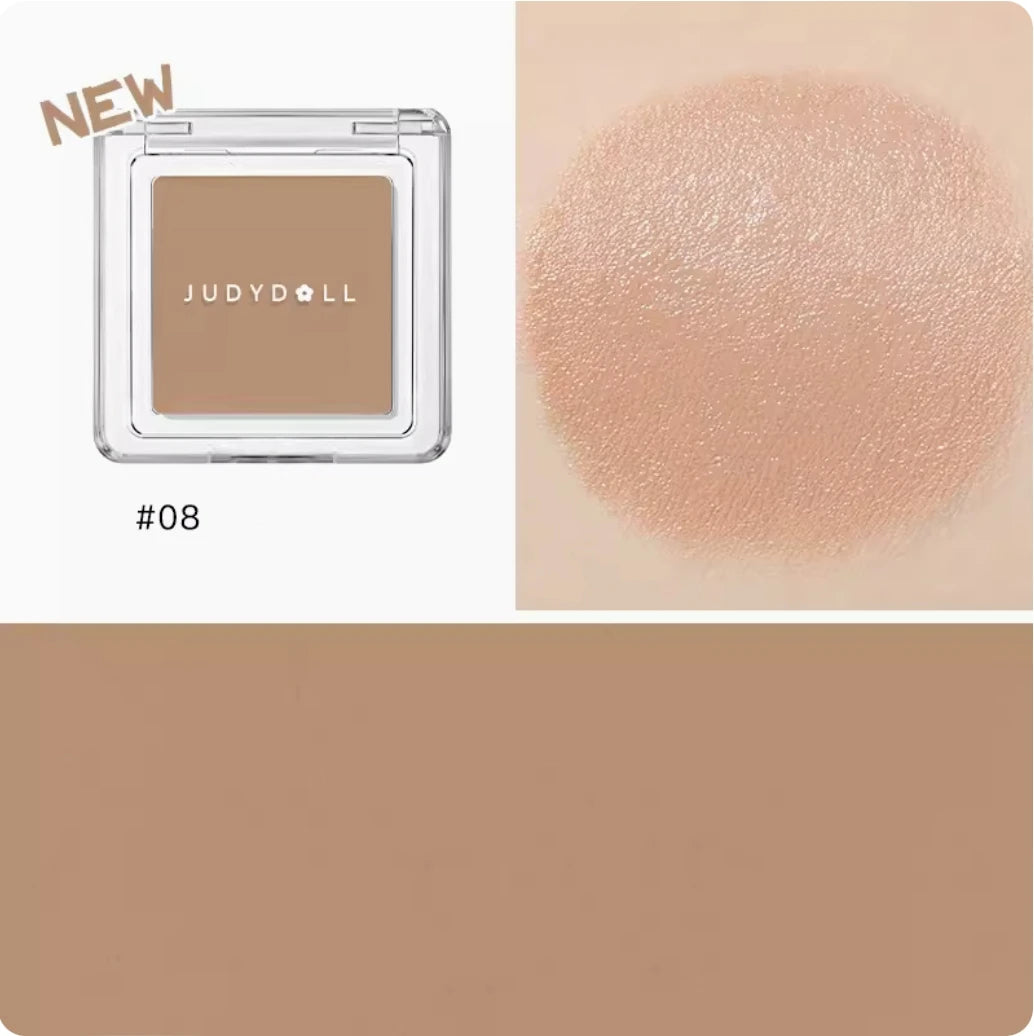 New Texture! Judydoll Cream Blush Silky Monochrome Blush Nude Makeup Apricot Roasted Natural Brighten Skin Tone Makeup Palette