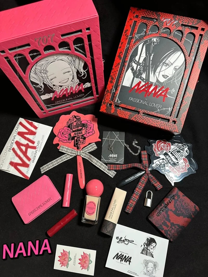 NANA Nouveau Coffret cadeau de maquillage  : Rouge à lèvres, fond de teint, palette de fards à paupières, ensemble de cosmétiques sexy longue tenue pour filles