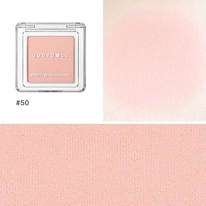 New Texture! Judydoll Cream Blush Silky Monochrome Blush Nude Makeup Apricot Roasted Natural Brighten Skin Tone Makeup Palette