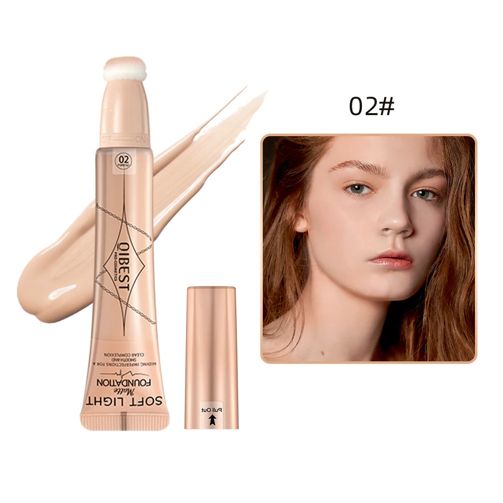 Fond de teint liquide QIBEST - Waterproof, longue tenue, contrôle de l'huile, couvrance de l'acné, crème de base maquillage, hydratant, matifiant, correcteur - 4 couleurs