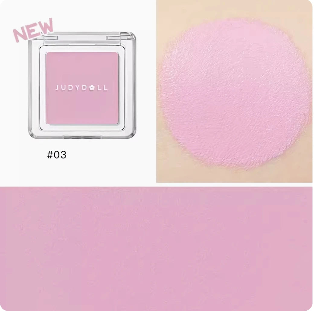 New Texture! Judydoll Cream Blush Silky Monochrome Blush Nude Makeup Apricot Roasted Natural Brighten Skin Tone Makeup Palette