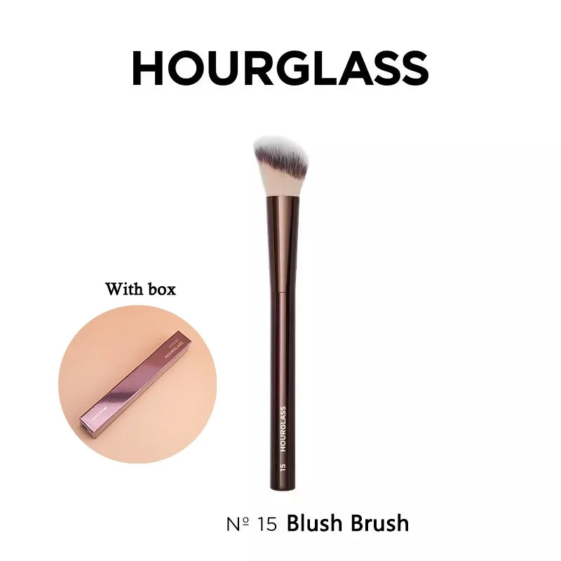 Hourglass No. 15 Blush Brush Angled Blush Stippling Brush Cheeks Cream and Liquid Blushes Makeup Brush Cream Blush Makeup Tool