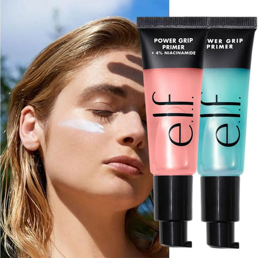 ELF Gel Primer Power Grip à l'Acide Hyaluronique Base de maquillage hydratante pour une tenue longue durée et un maquillage lumineux et sculpté