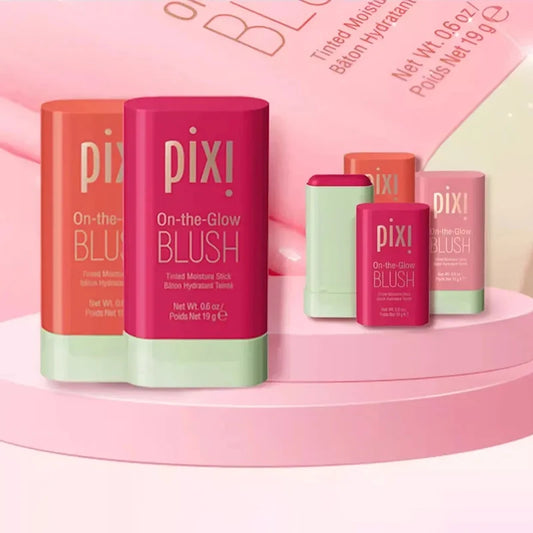 PIXI blush Stick 3-en-1 pour les joues et les lèvres teintées, hydratées et blush Crème blush soyeuse pour illuminer, Maquillage mat .