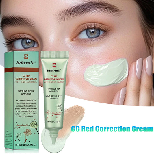 15ml Soothing Skin Correction CC Cream Foundation Concealer Hydrating Sunscreen Base Makeup Protect Skin Oil-control BB Cream