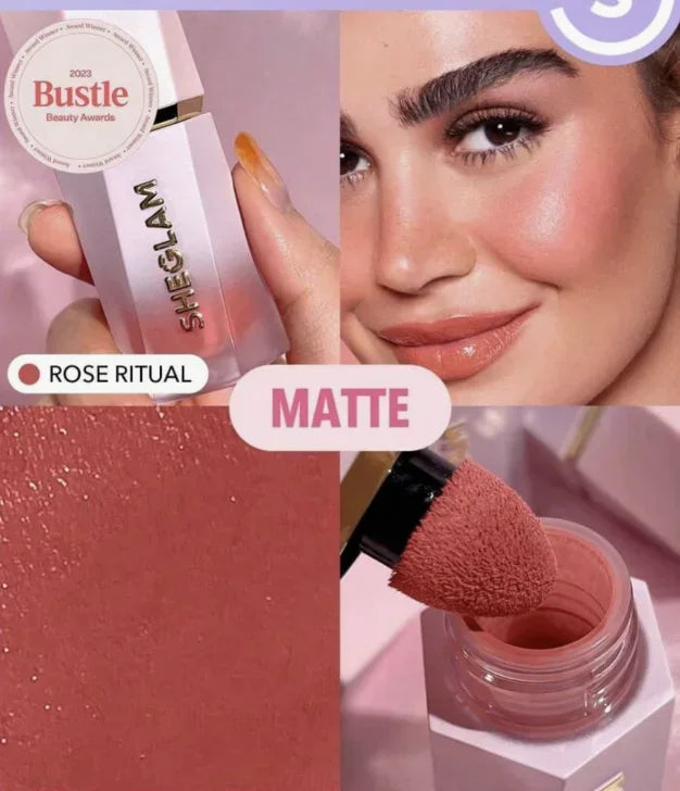 SEGHLAM Blush liquide 11 couleurs avec embout pinceau doux, léger, polyvalent, blush pour les joues