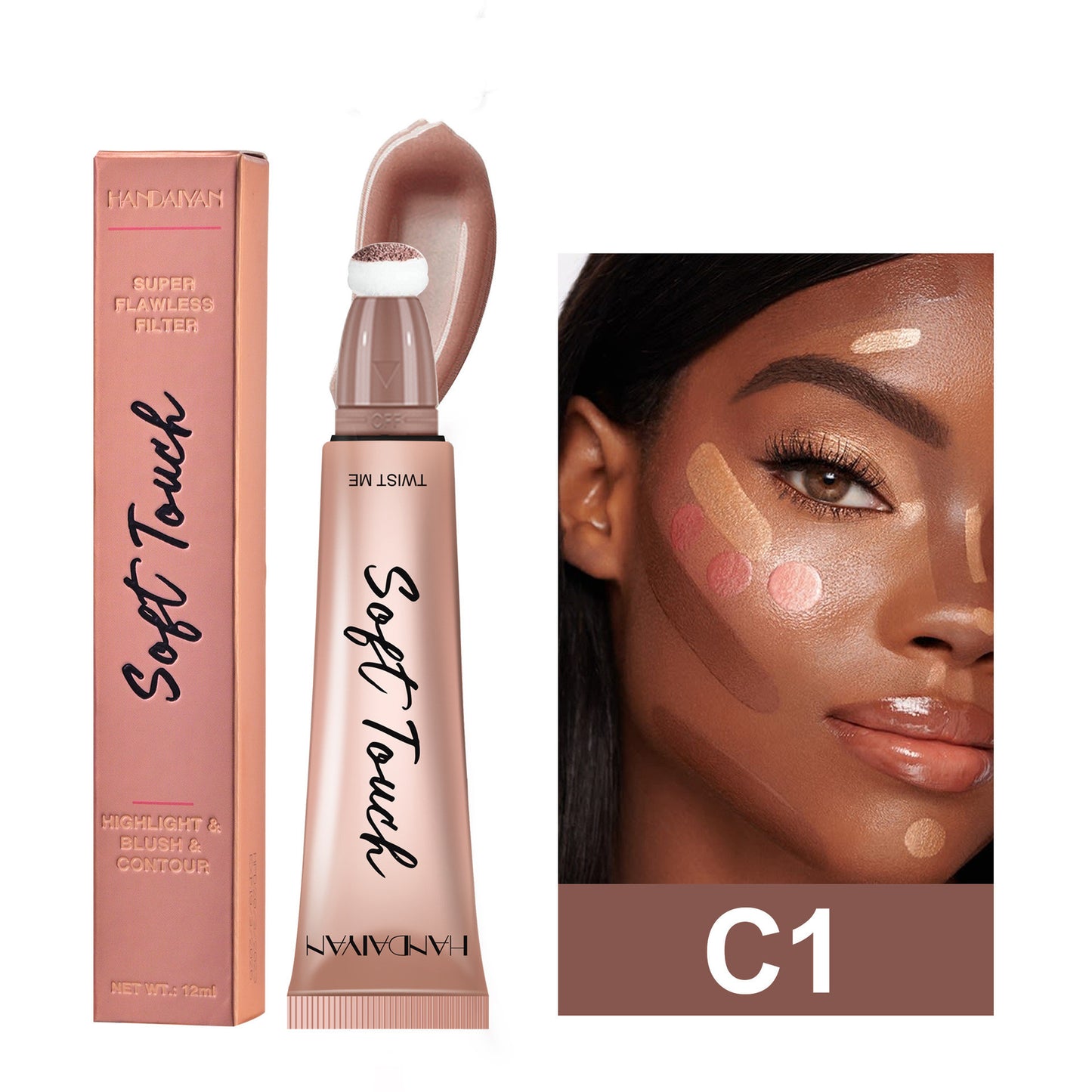 Soft Touch Highlighter – Éclat Luxueux et Lumineux